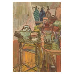 Naomi Vicas 'b. 1920', French Artist, Gouache on Paper, Still Life, Mid-20th C
