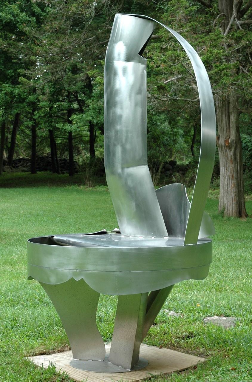 Untitled IX : large-scale steel sculpture  - Abstract Sculpture by Naomi Press