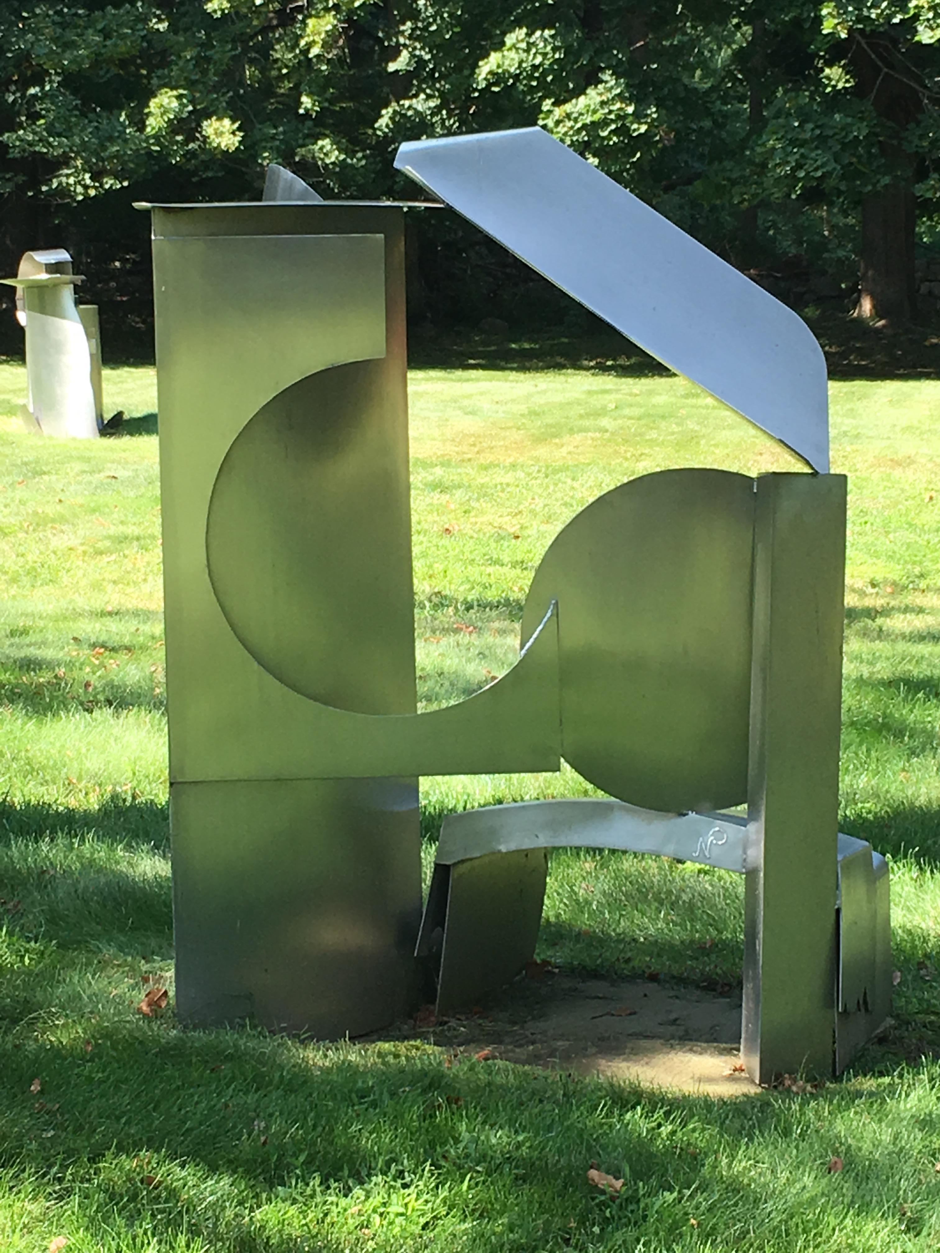 Naomi Press Abstract Sculpture - Untitled VIII : large-scale steel sculpture
