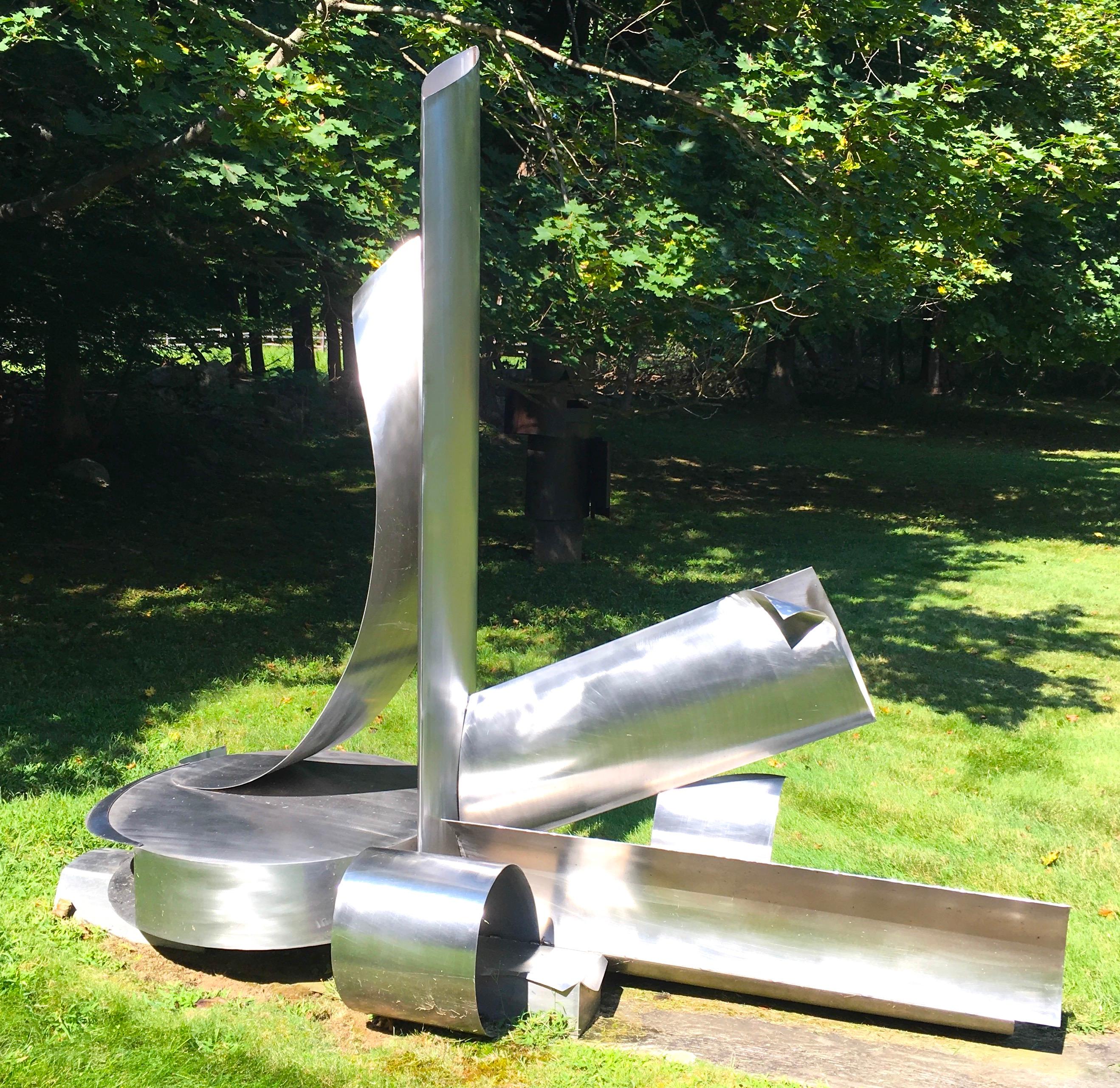 Naomi Press Abstract Sculpture - Untitled XI : large-scale steel sculpture