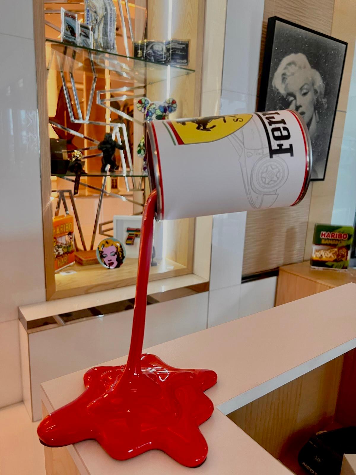 NAOR - Salpicadura de pintura de 35 cm Homenaje a Ferrari - Sculpture de Naor