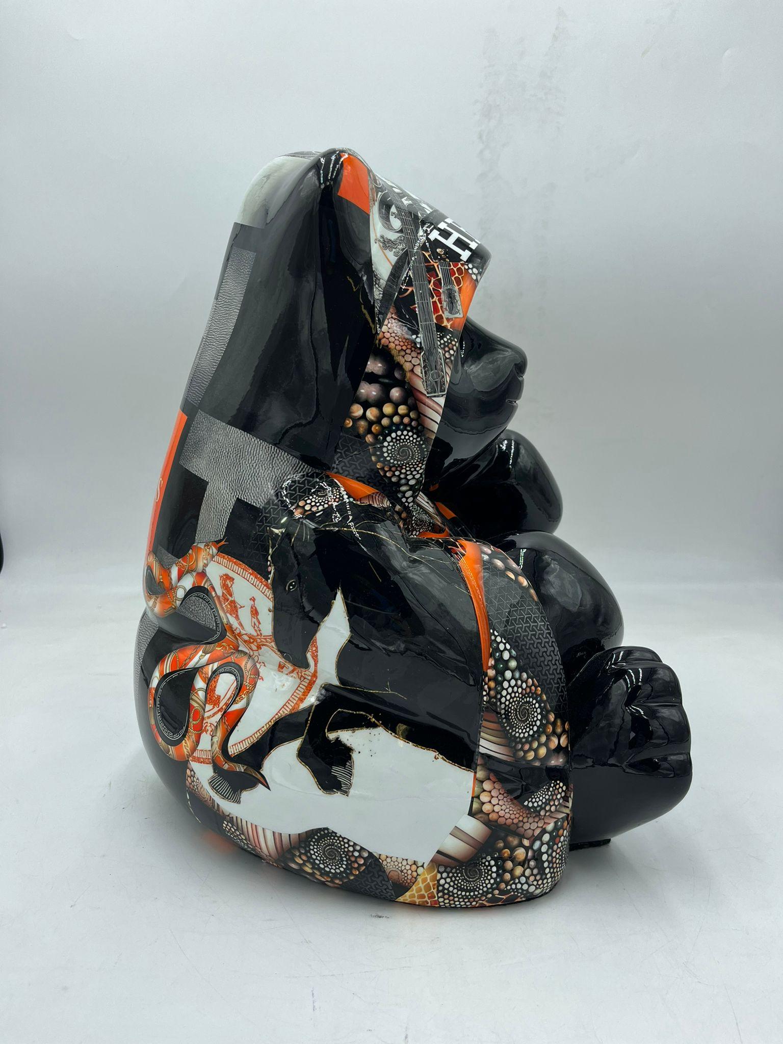 NAOR - 40cm H Tribute Caped Bear - Pop Art Sculpture by Naor
