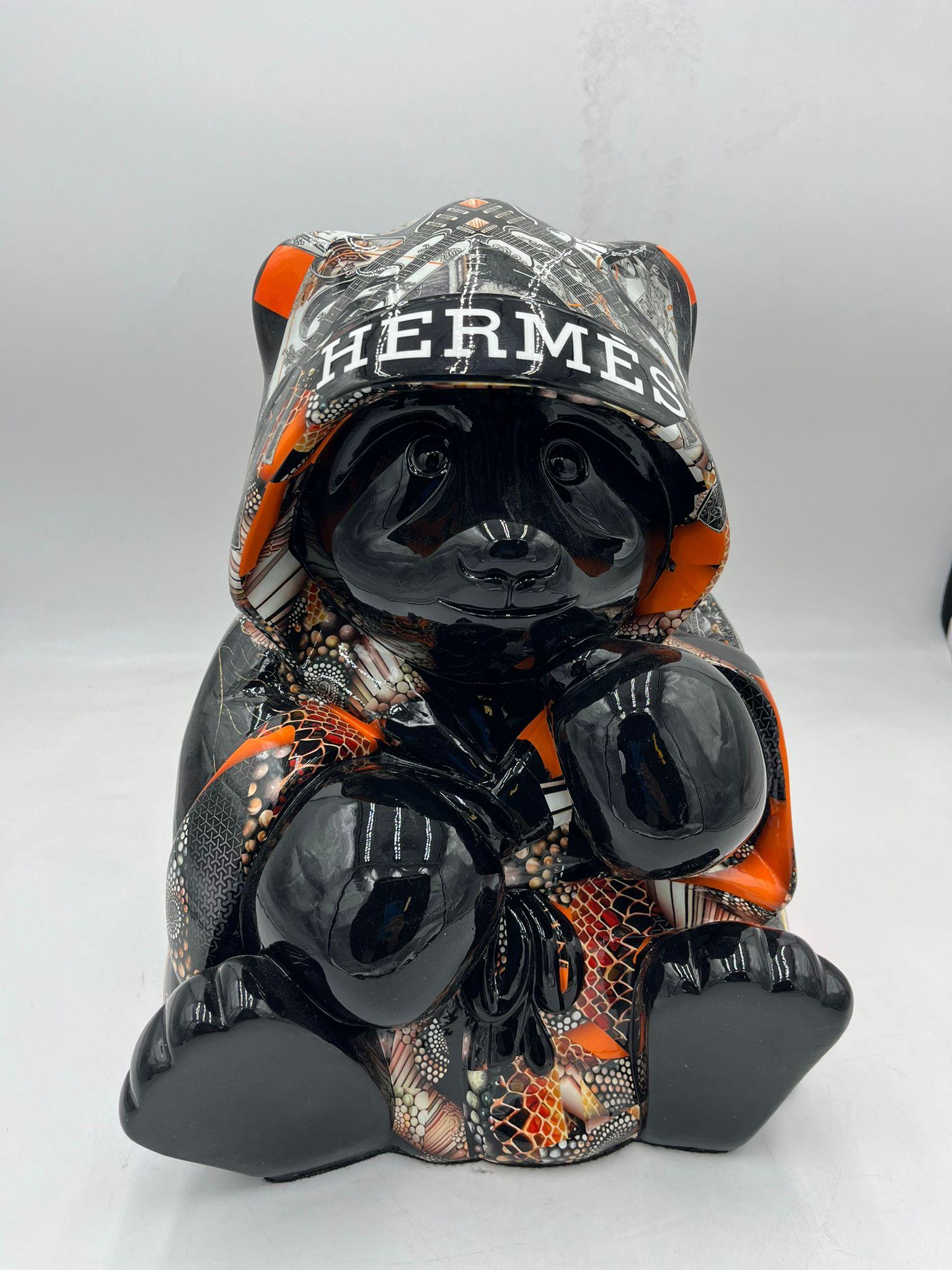 Naor Figurative Sculpture - NAOR - 40cm H Tribute Caped Bear