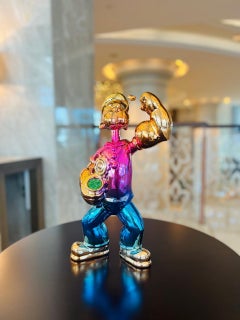 ARTBYNAOR – 40cm Pink & Blue Gradient Popeye Sculpture