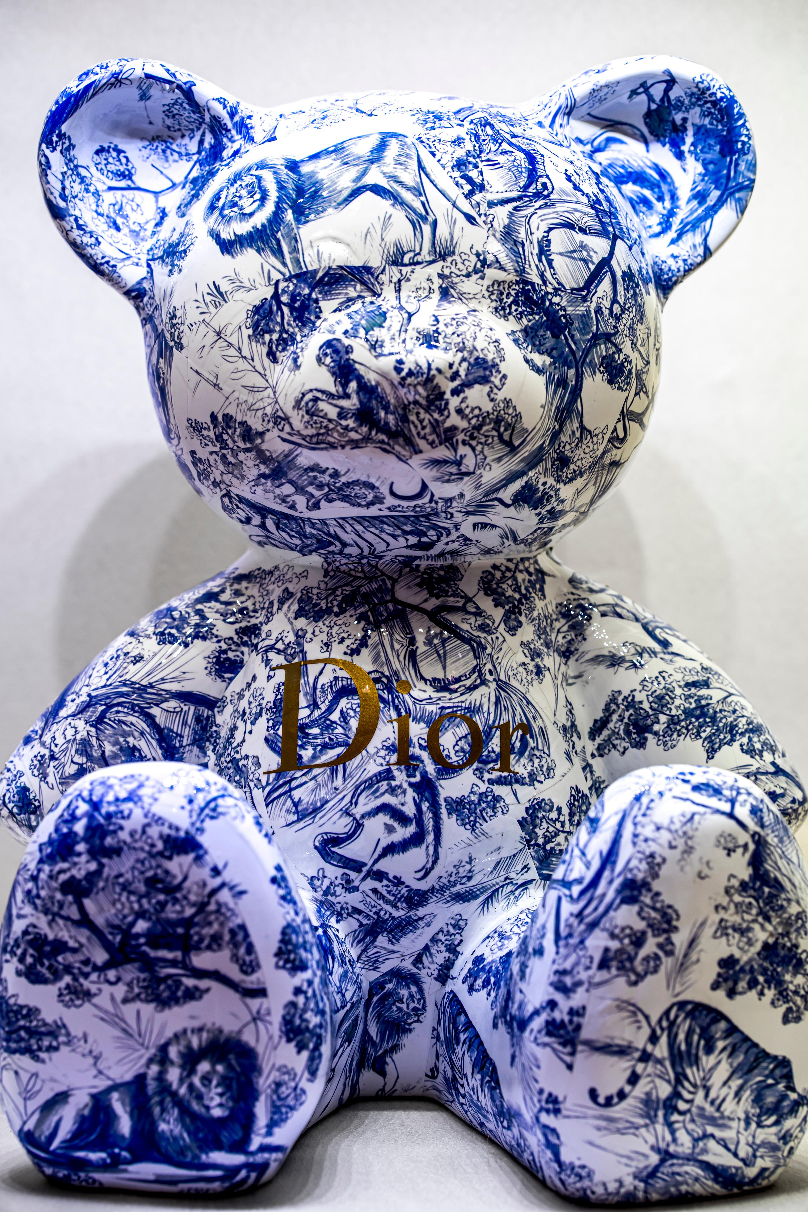NAOR - Osito de peluche sin collar, 35 cm CD Collage Tribute - Sculpture Arte pop de Naor