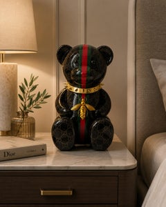 NAOR 40cm Bear Gucci Tribute Sculpture, Contemporary Pop Art