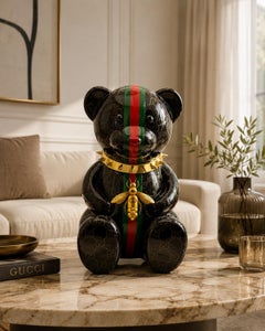 NAOR 40cm Bear Gucci Tribute Sculpture, Contemporary Pop Art