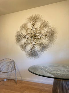 ~6 ft Metal Wall Sculpture in Bronze, Brass & Stainless, 'Naos' by Kue King #600