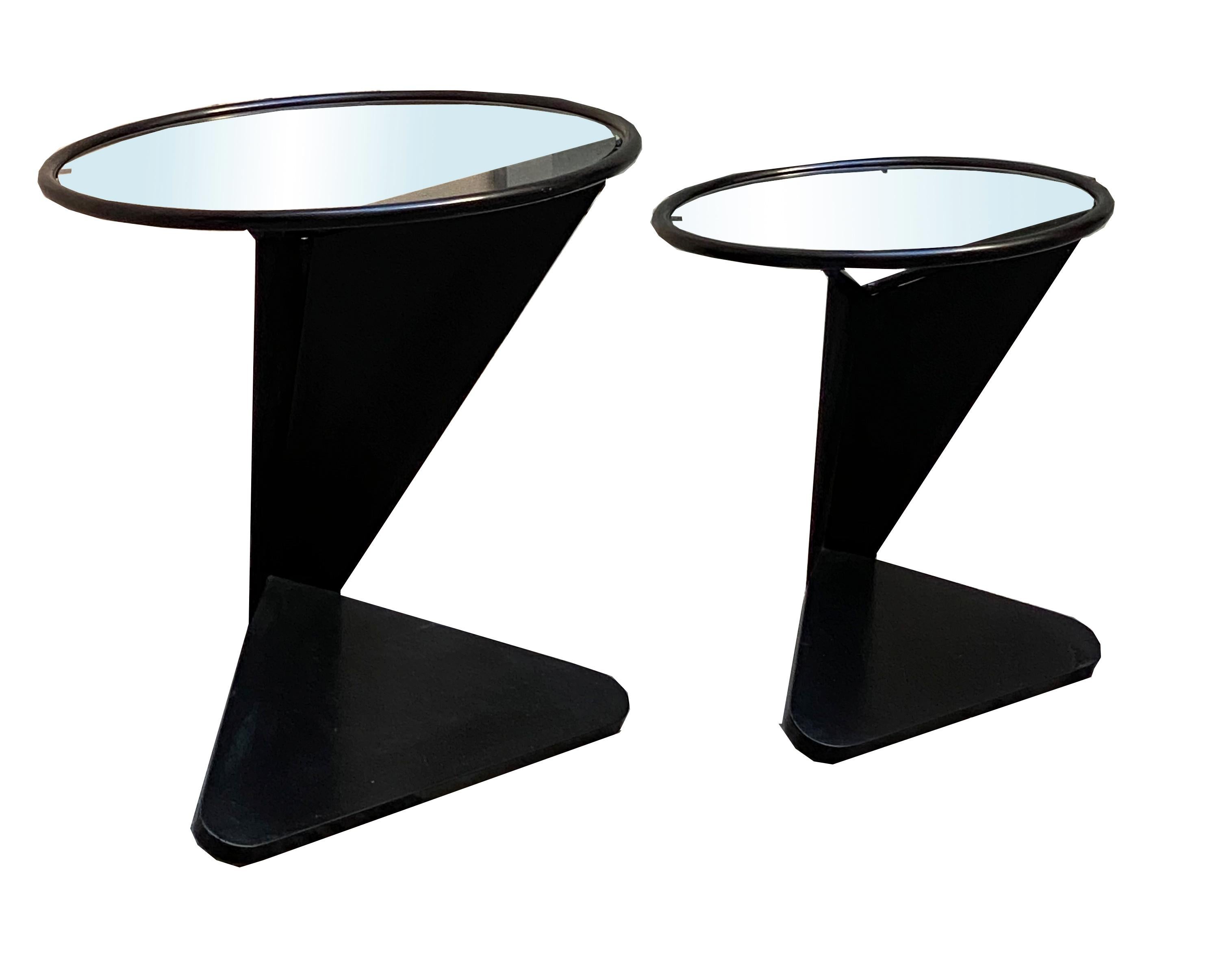 Naos Design Pair of Modern Side Tables, Italy 1980s In Good Condition In Naples, IT