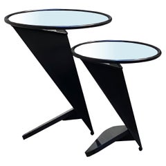 Naos Design Pair of Modern Side Tables, Italy 1980s