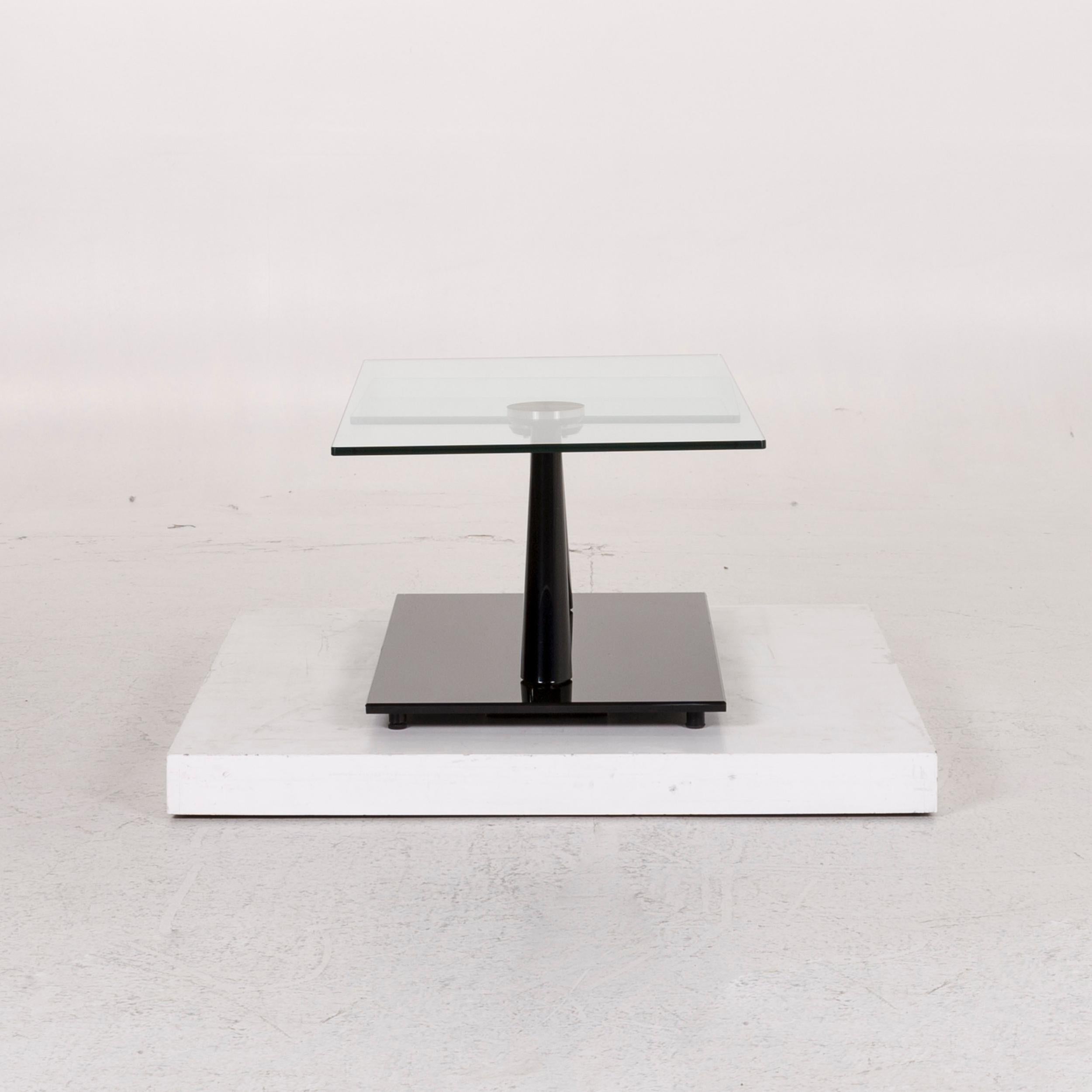 Naos Glass Coffee Table Black Function Extendable Table In Excellent Condition For Sale In Cologne, DE