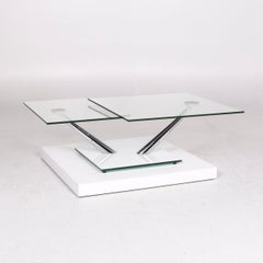 NAOS Glastisch Silber Verstellbarer Funktionstisch