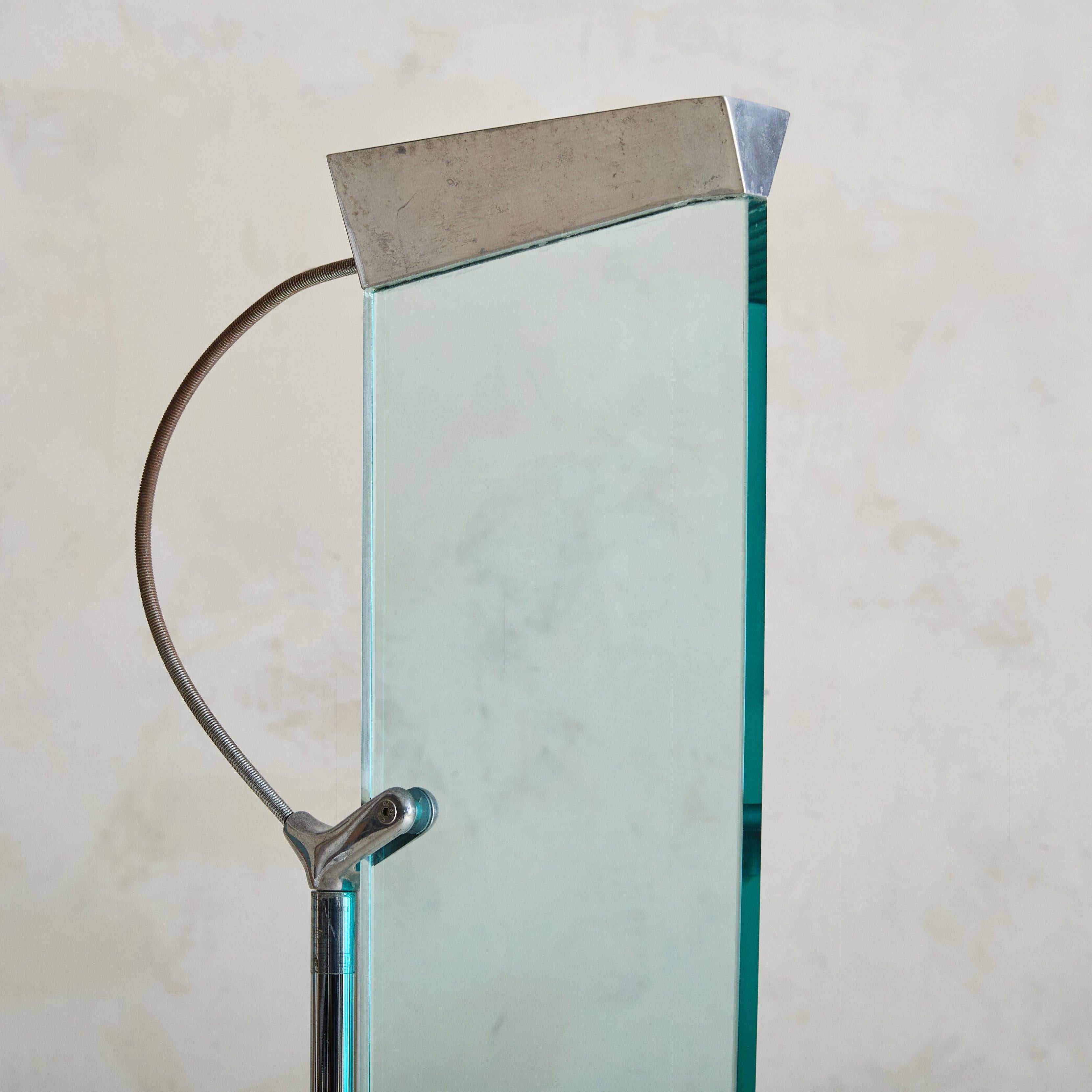 Lámpara de pie de cristal 'Naos Terra' de Carlo Forcolini para Nemo Italianaluce, años 80 Posmoderno en venta