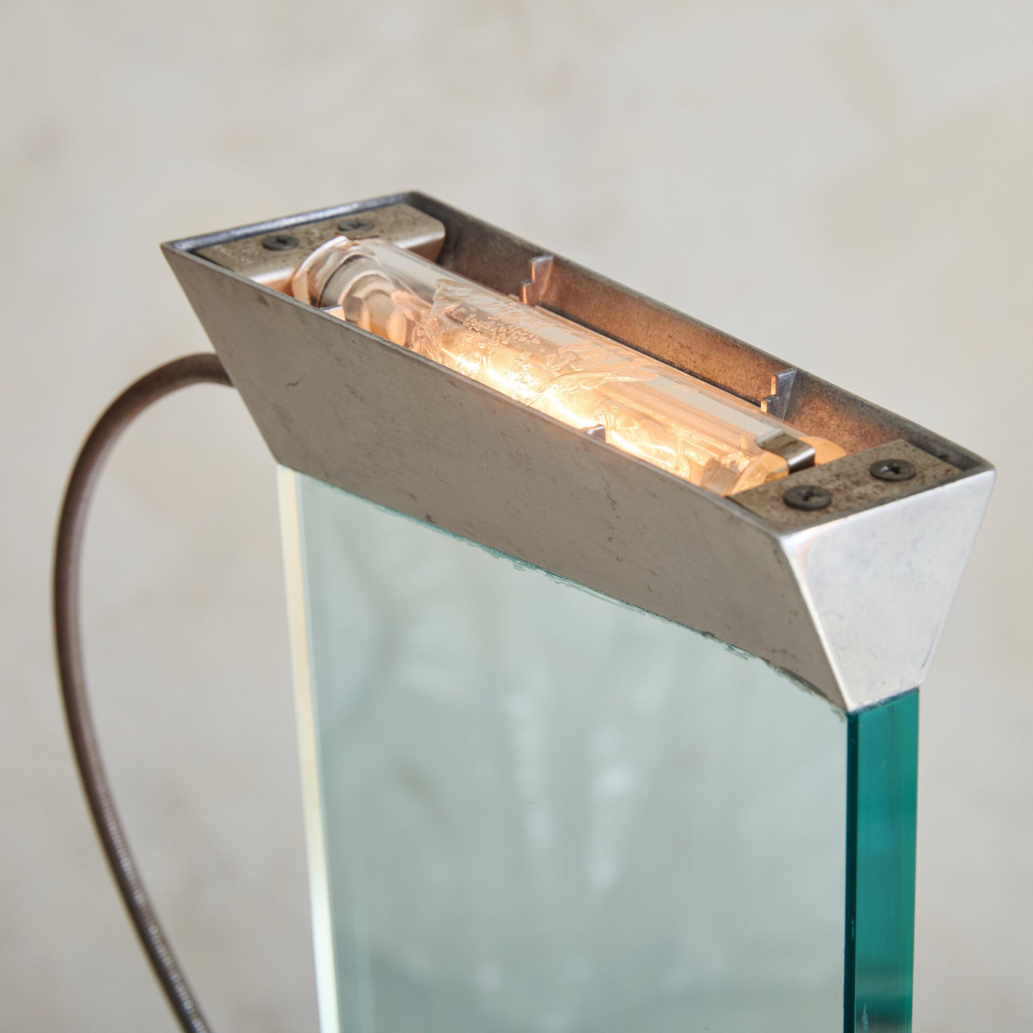 Lámpara de pie de cristal 'Naos Terra' de Carlo Forcolini para Nemo Italianaluce, años 80 Vidrio en venta