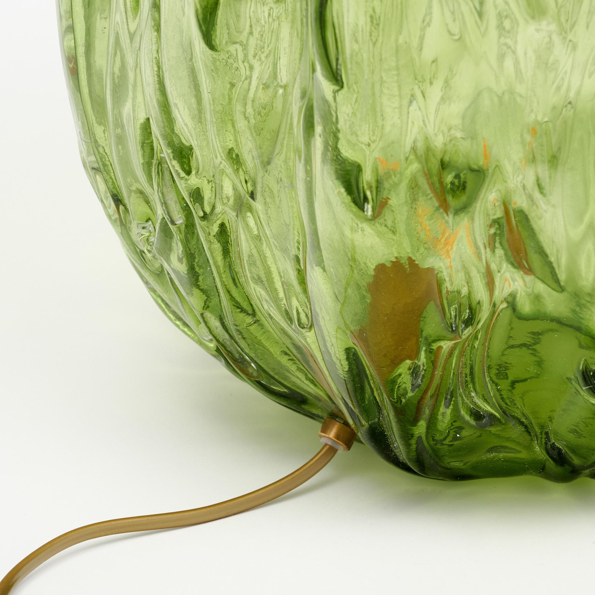 Vetro di Murano Tavolino in vetro verde Naoto Fukasawa in vendita