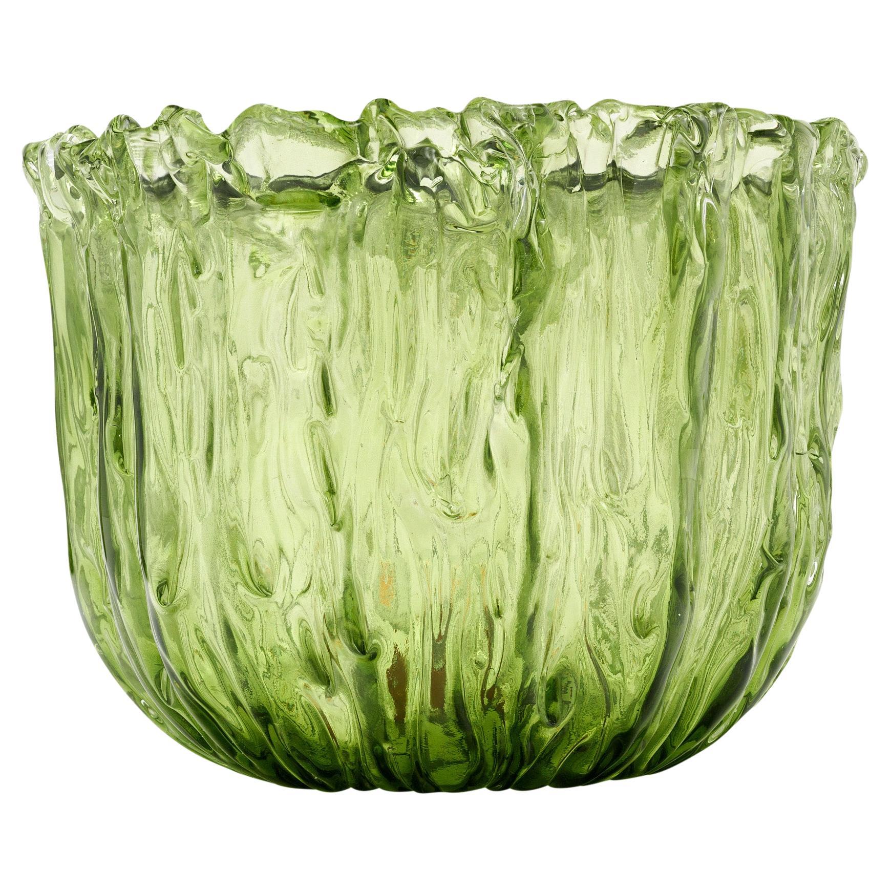 Mesa auxiliar de cristal verde Naoto Fukasawa en venta