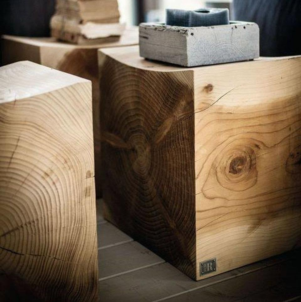 Napa Taburete Grande Para Exterior y Baño Tallado En Cedro Perfumado, Pareja Siglo XXI y contemporáneo en venta