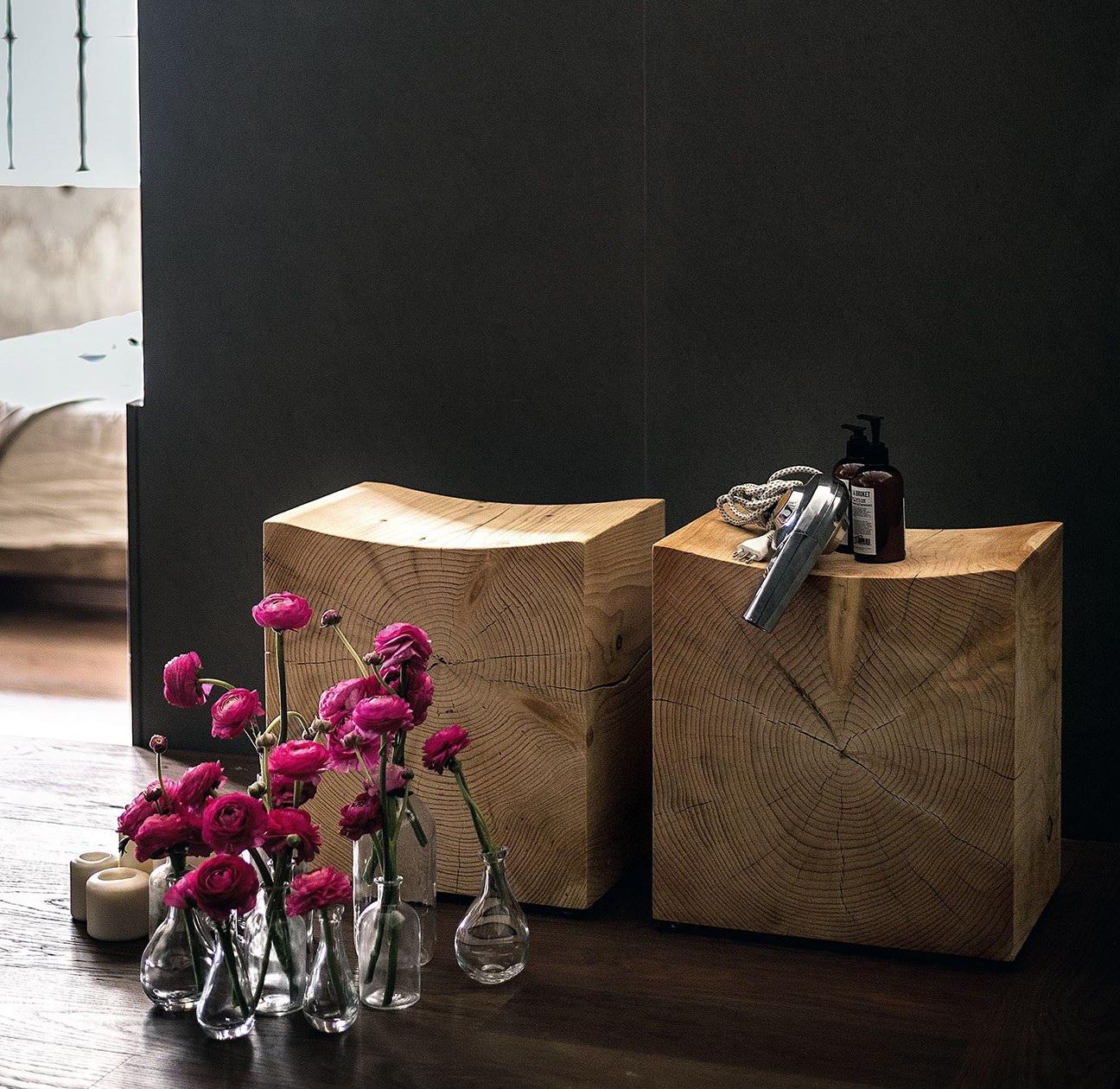 Napa Taburete Grande Para Exterior y Baño Tallado En Cedro Perfumado, Pareja en venta 1