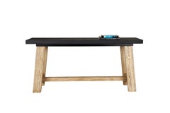 Napa Console with Ebonized Limestone Top and Oak Base in Ruffino Finish