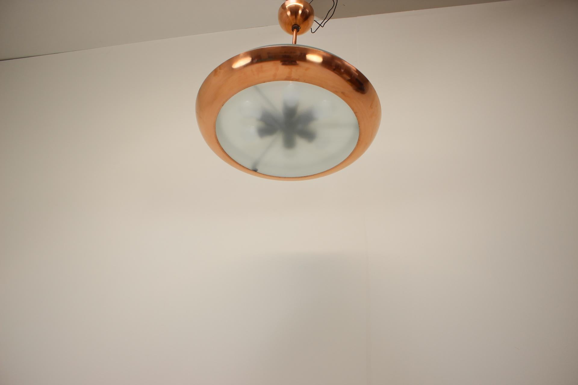 Napako Chandelier UFO, 1930s, Czechoslovakia In Good Condition For Sale In Praha, CZ