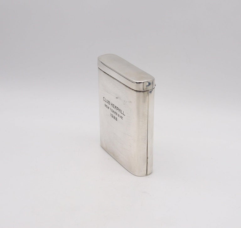 NAPIER 1927 Mechanical Foldable Cigarette Case In Solid .925 Sterling  Silver at 1stDibs