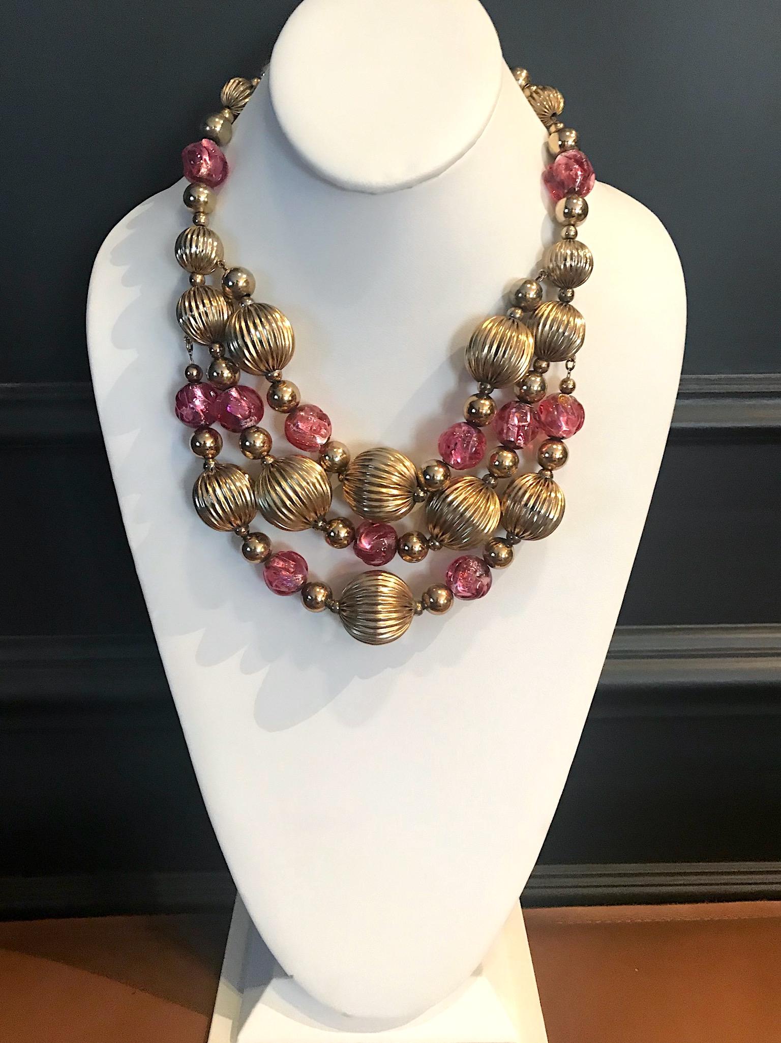 napier gold bead necklace