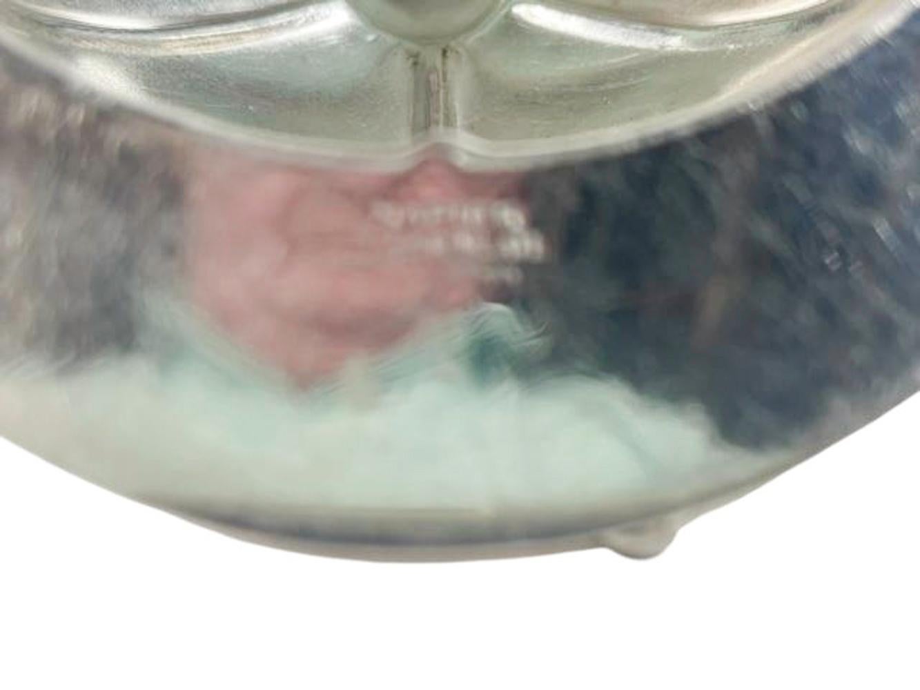 20th Century Napier 3oz Silver Plate Spirit Measure of Jockey Cap Form w/Twisted Cord on Brim For Sale