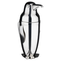 Napier versilberter Penguin-Cocktailshaker im Art déco-Stil