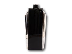 Napier Art Deco Sterling Silver and Enamel Flask