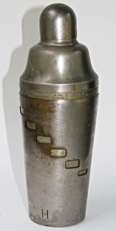 Napier Art Deco "Tells You How" Cocktail Shaker, 1932