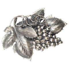Vintage Napier Danish Grape Leaf Brooch