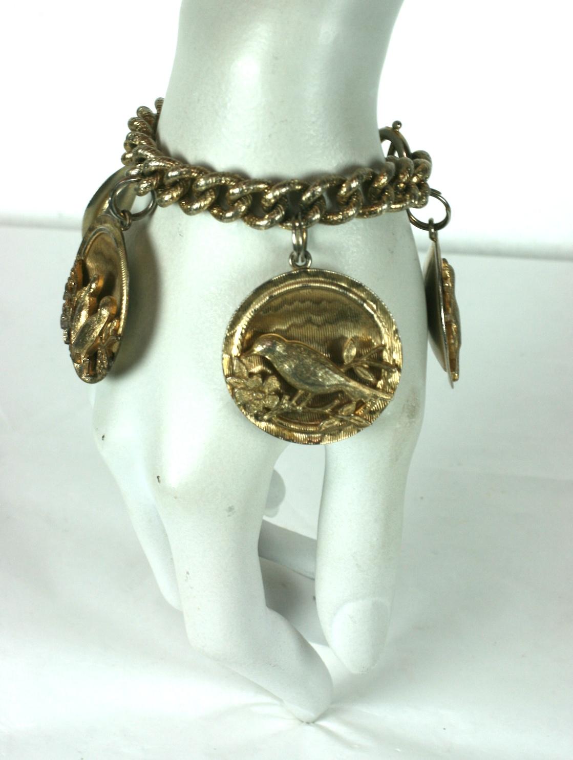 Napier Gilt Song Bird Charm Bracelet 1