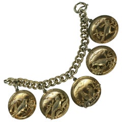 Napier Gilt Song Bird Charm Bracelet