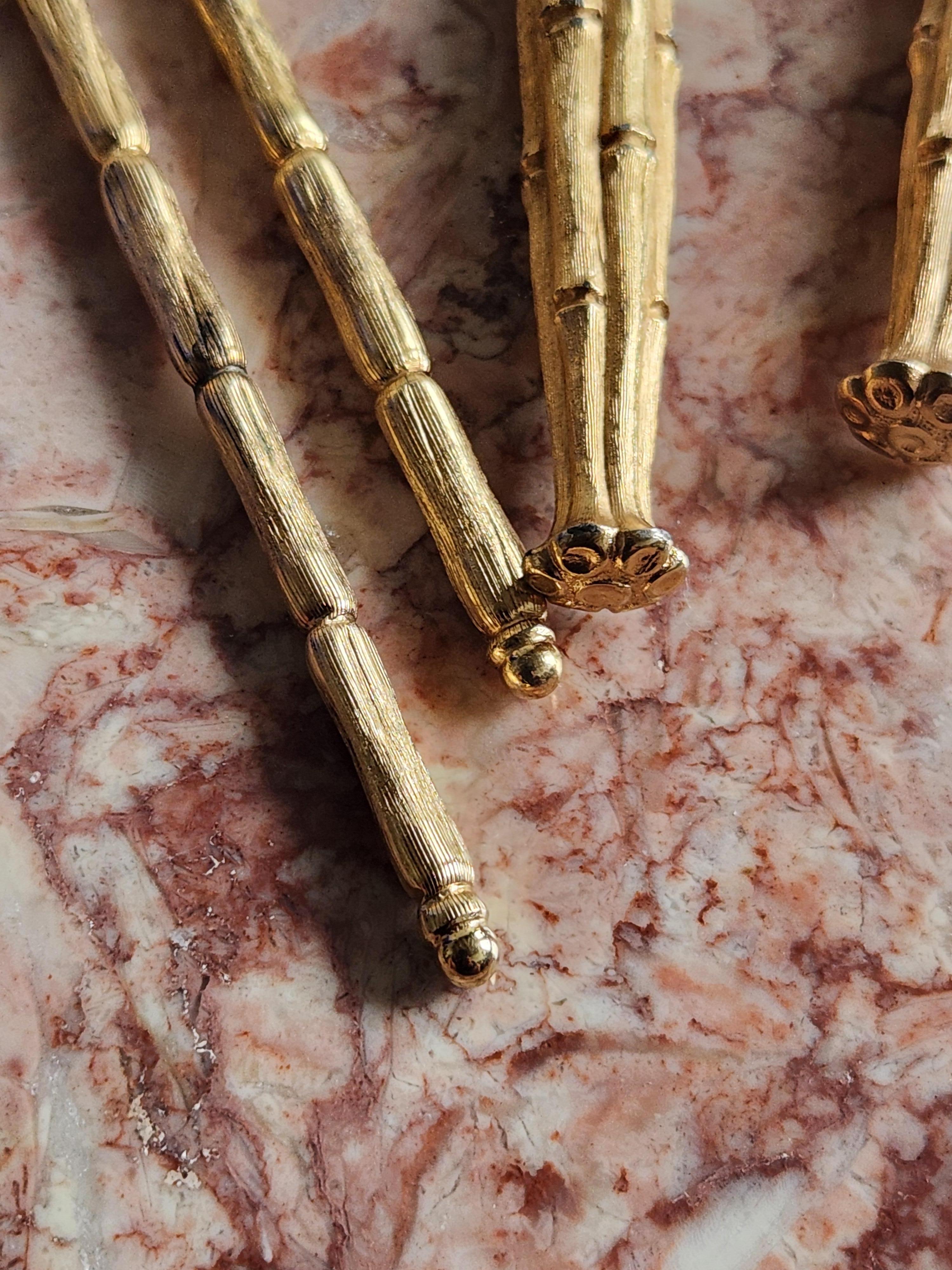 Napier Gold Bamboo bar tool set For Sale 4