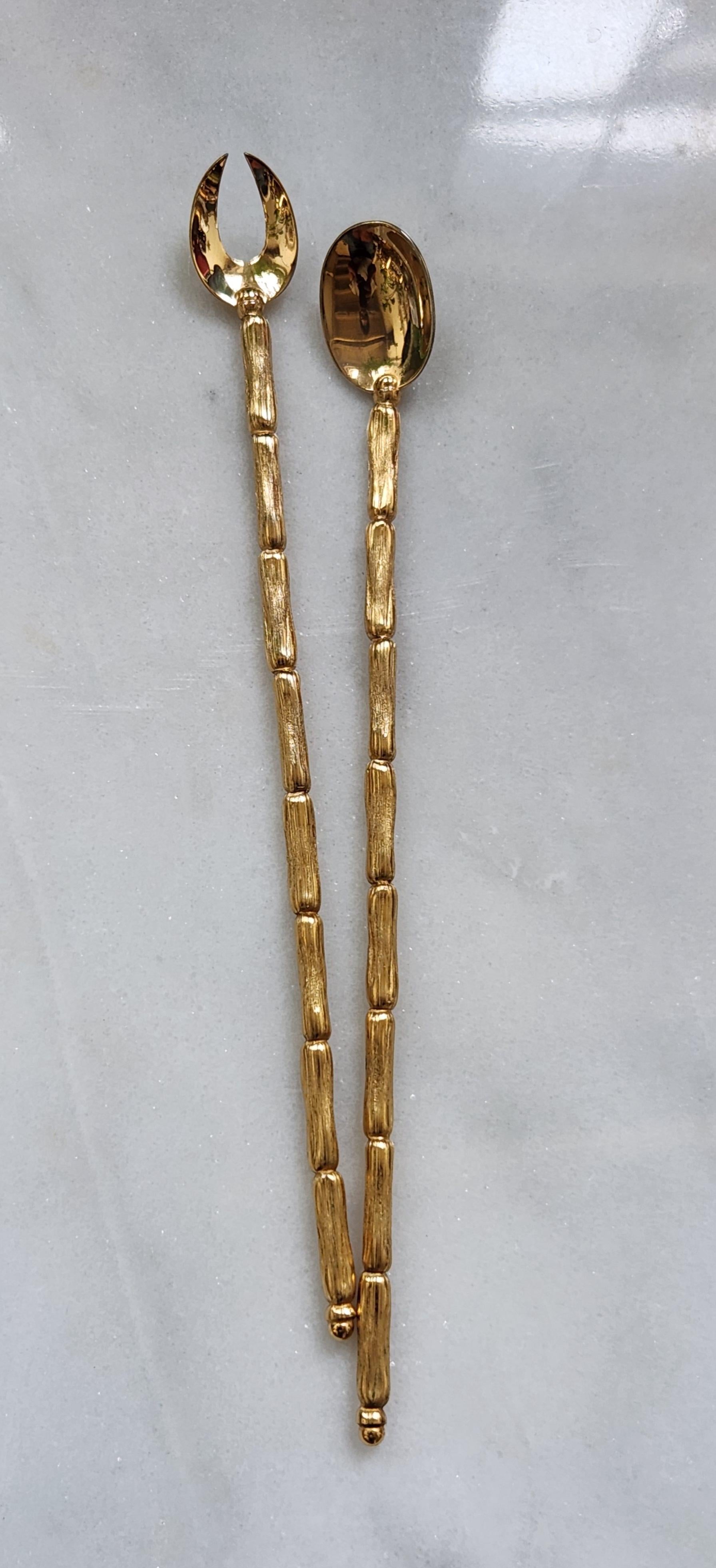 American Napier Gold Bamboo bar tool set For Sale