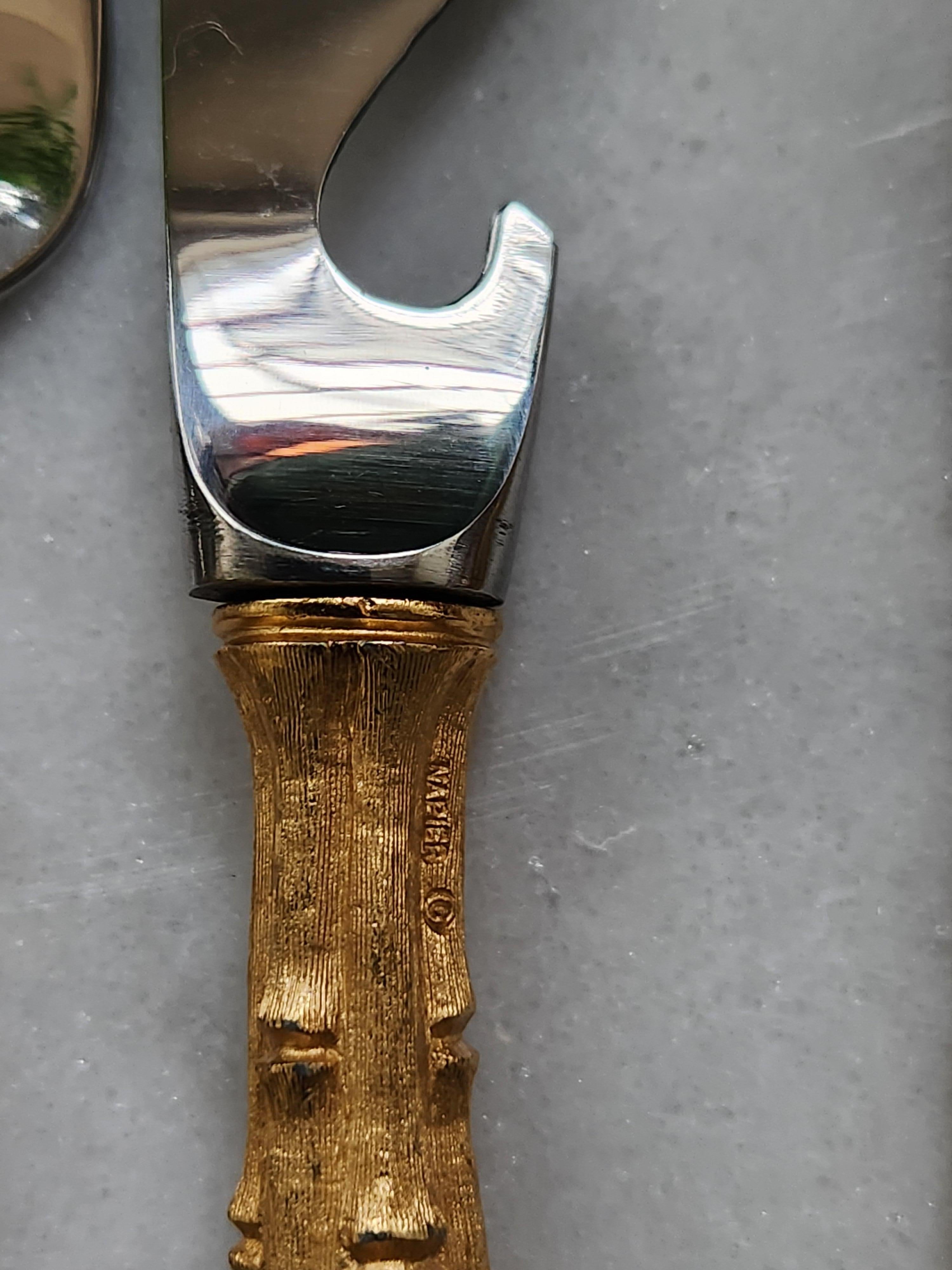 Napier Gold Bamboo bar tool set In Good Condition For Sale In Dayton, OH