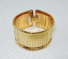 Napier Gold Band Space Age Bangle Bracelet, 1960's