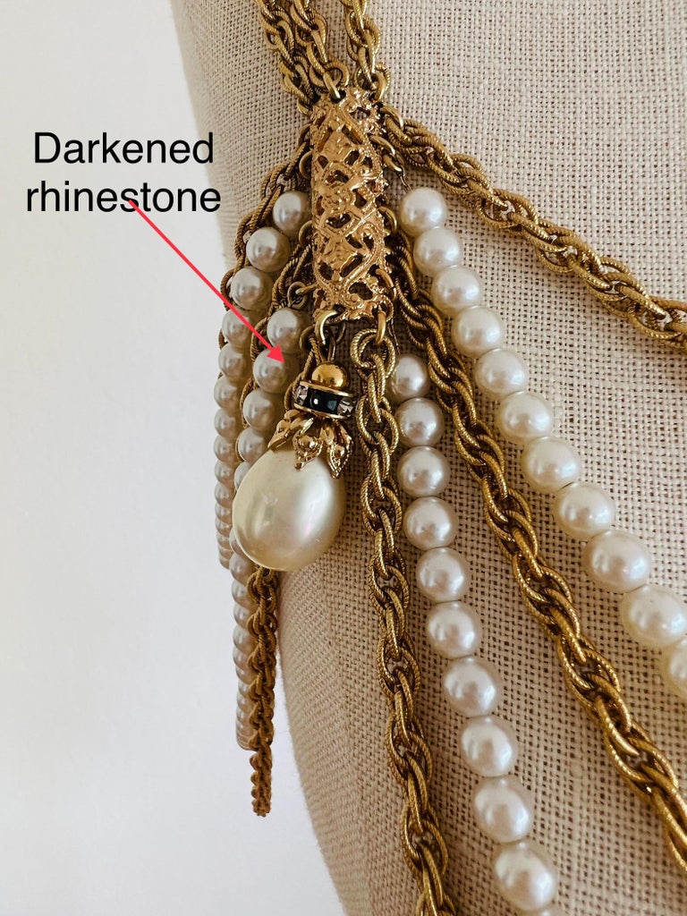 Napier Multi Chain Gold Tiered Layered Shoulder Necklace, Bikini Belt