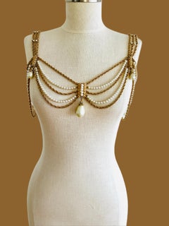 Napier Multi Chain Gold Tiered Layered Shoulder Necklace, Bikini Belt
