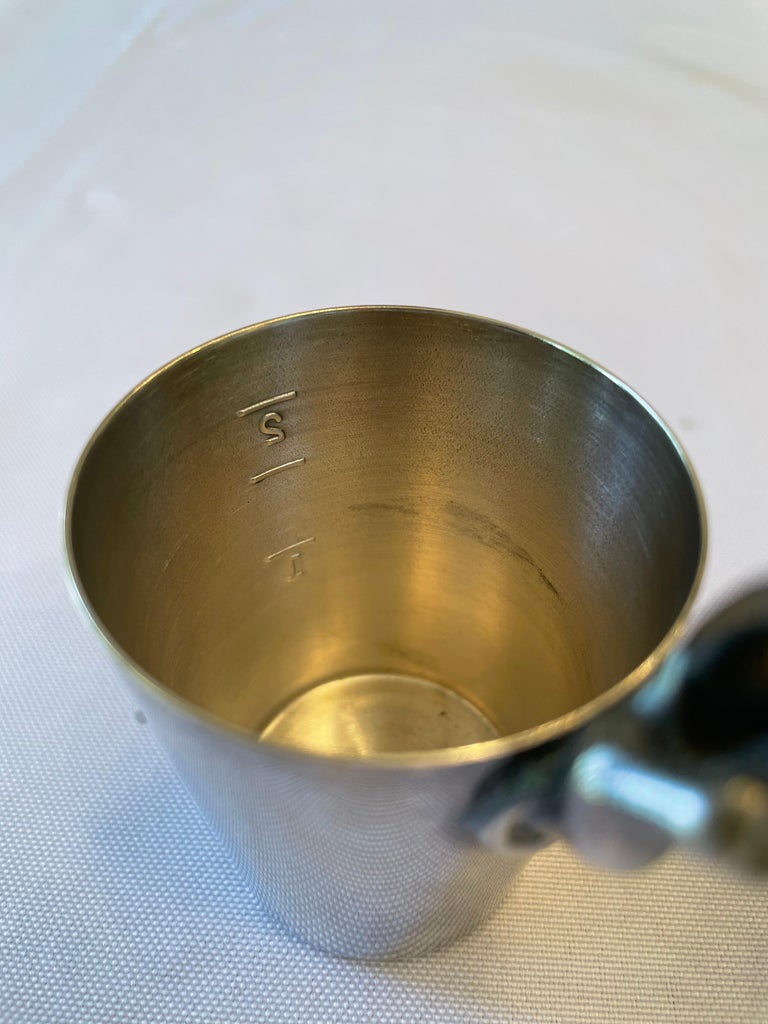 Napier Signed Art Deco Silver Plate Shot Glasses/ Jiggers at 1stDibs