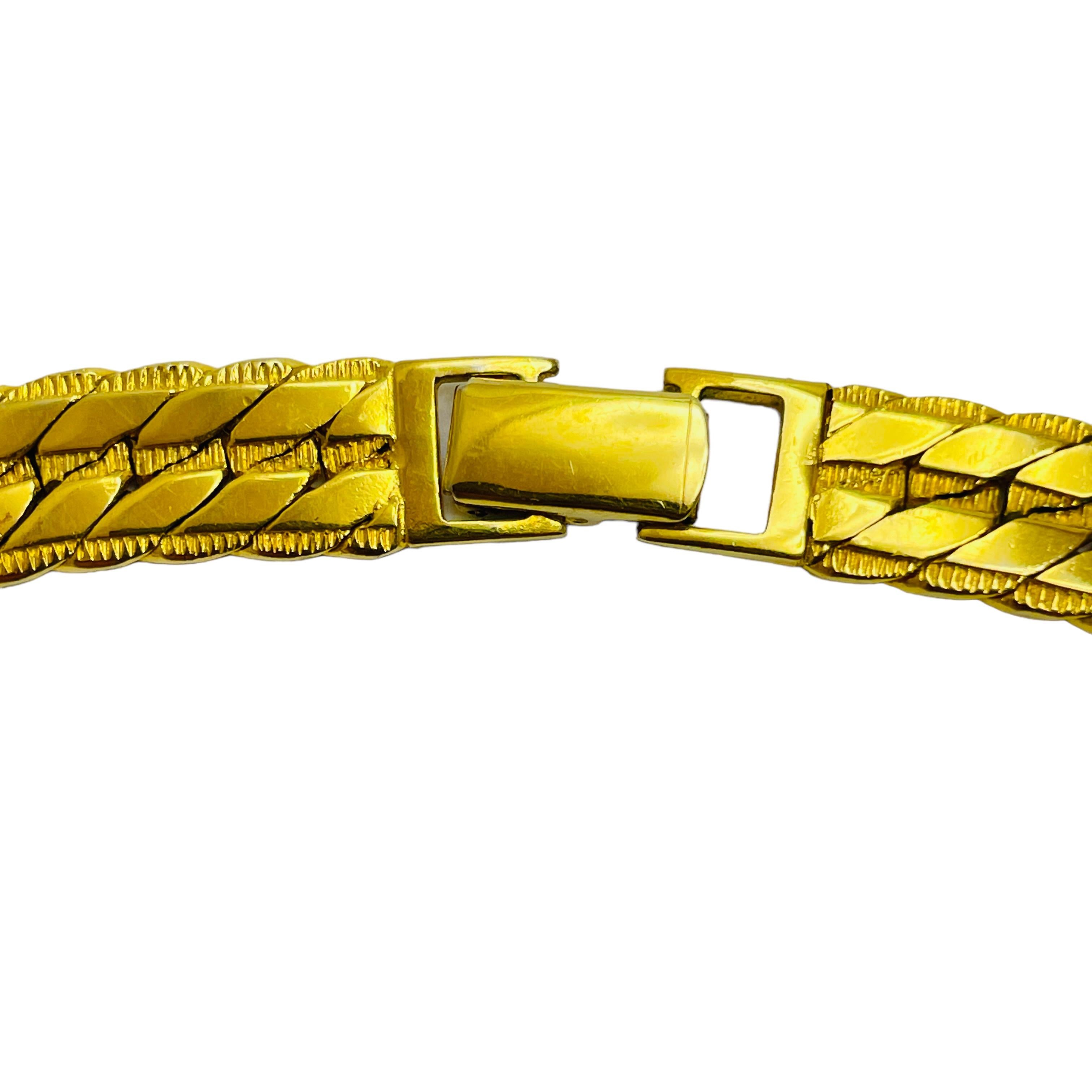 NAPIER signierte goldfarbene Designer-Laufsteg-Halskette mit Schlangenmuster im Zustand „Gut“ im Angebot in Palos Hills, IL