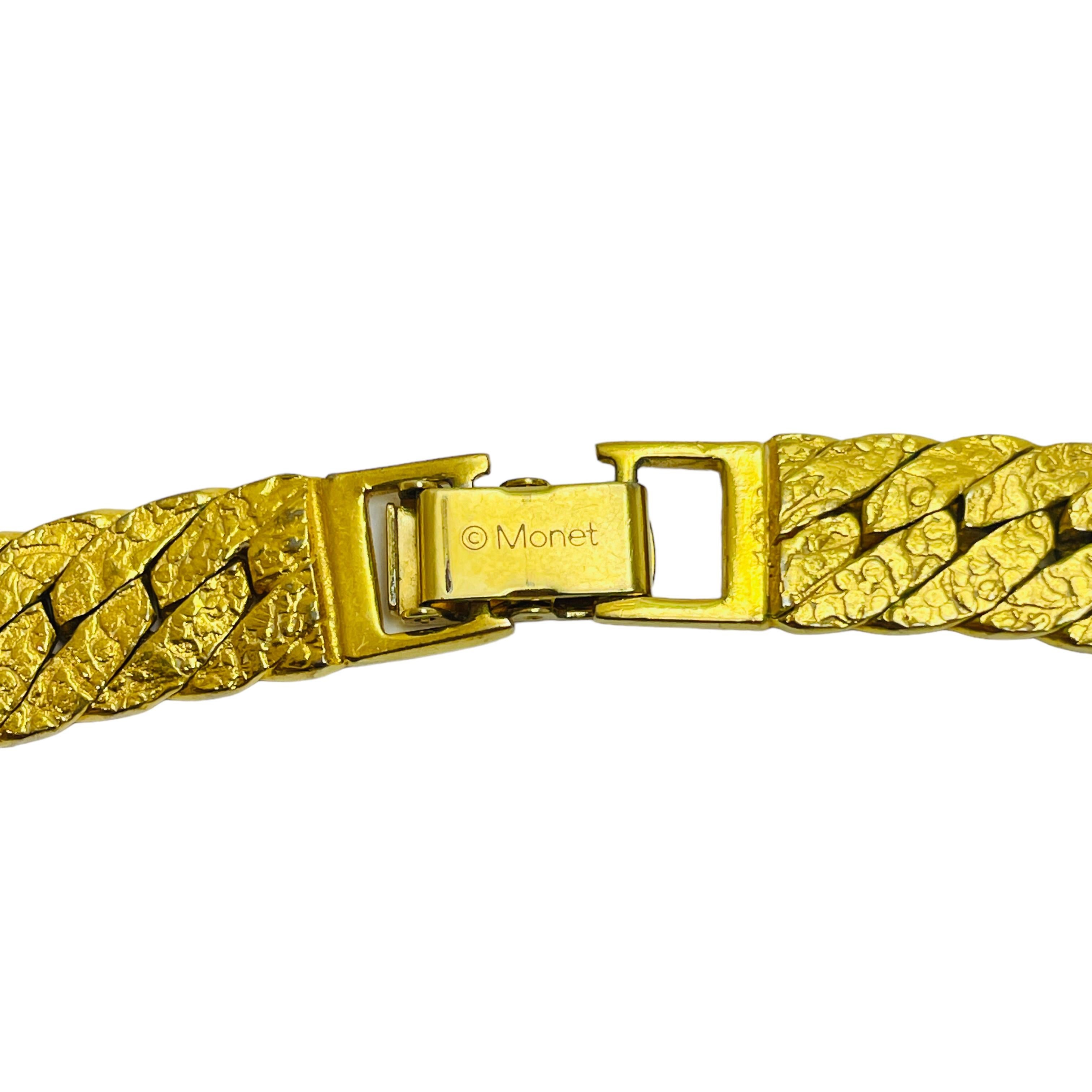NAPIER signierte goldfarbene Designer-Laufsteg-Halskette mit Schlangenmuster für Damen oder Herren im Angebot