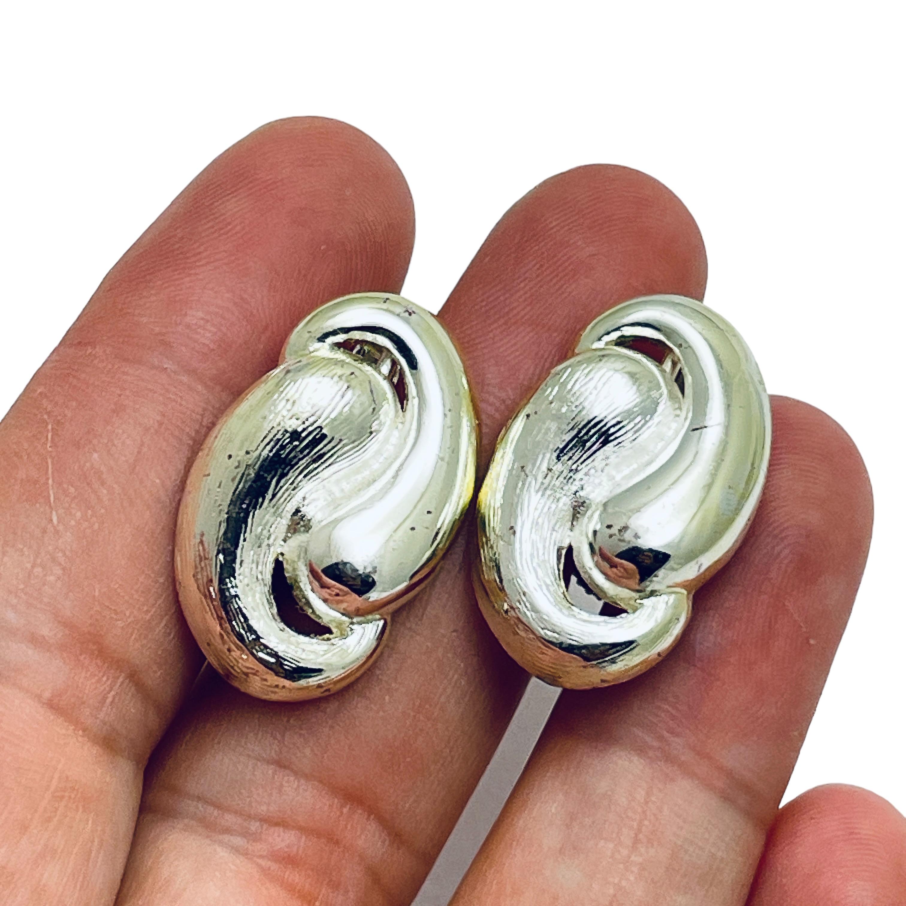 De las mujeres Pendientes de clip de plata de diseño firmados por NAPIER en venta