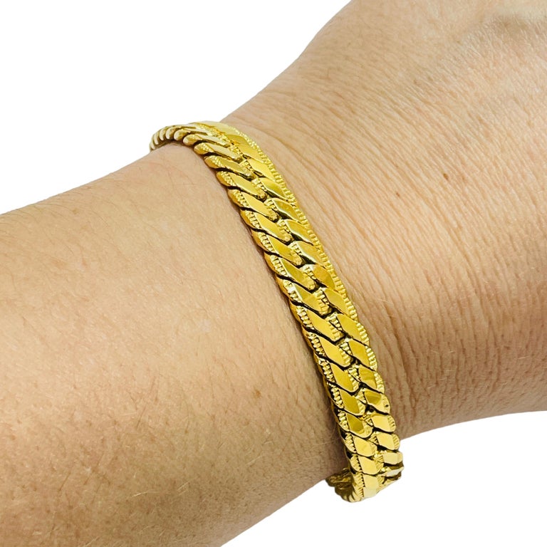 NAPIER signed vintage gold designer runway chain bracelet For Sale at 1stDibs napier bracelet napier gold bracelet napier jewelry value