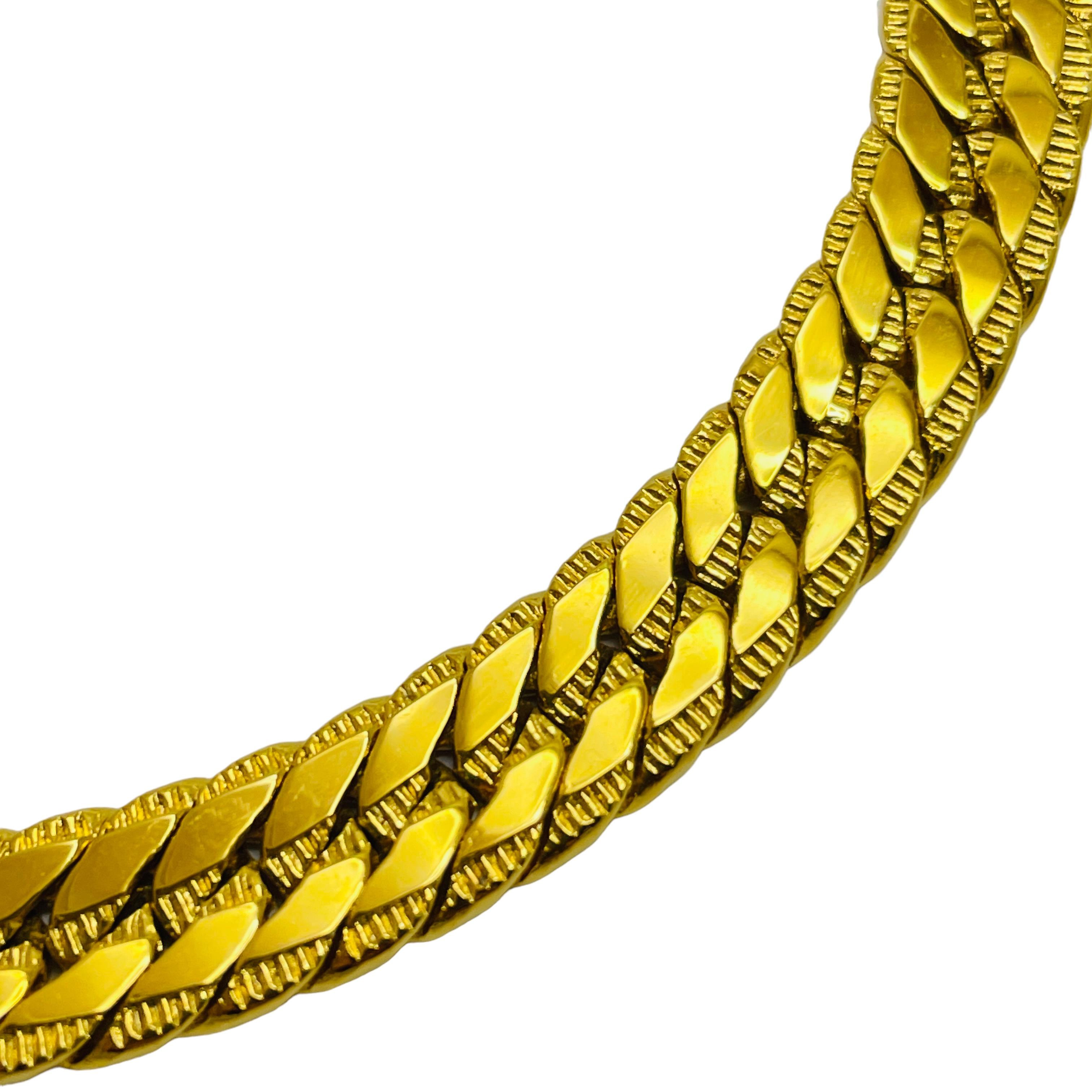 da uomo o donna Bracciale a catena vintage firmato NAPIER, in oro, per passerella in vendita