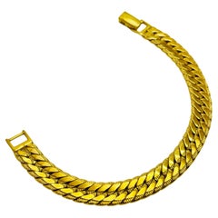 NAPIER signiertes Vintage Gold-Designer-Laufsteg-Kettenarmband