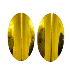 NAPIER signed vintage gold tone designer 80's clip on earrings