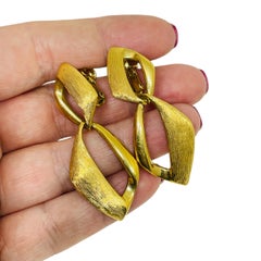 NAPIER signierte vintage goldfarbene Designer Ohrringe mit Clip