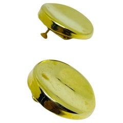 NAPIER signed Vintage gold tone designer clip on earrings