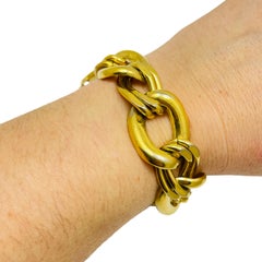 Bracciale firmato NAPIER con catena massiccia vintage in tonalità oro